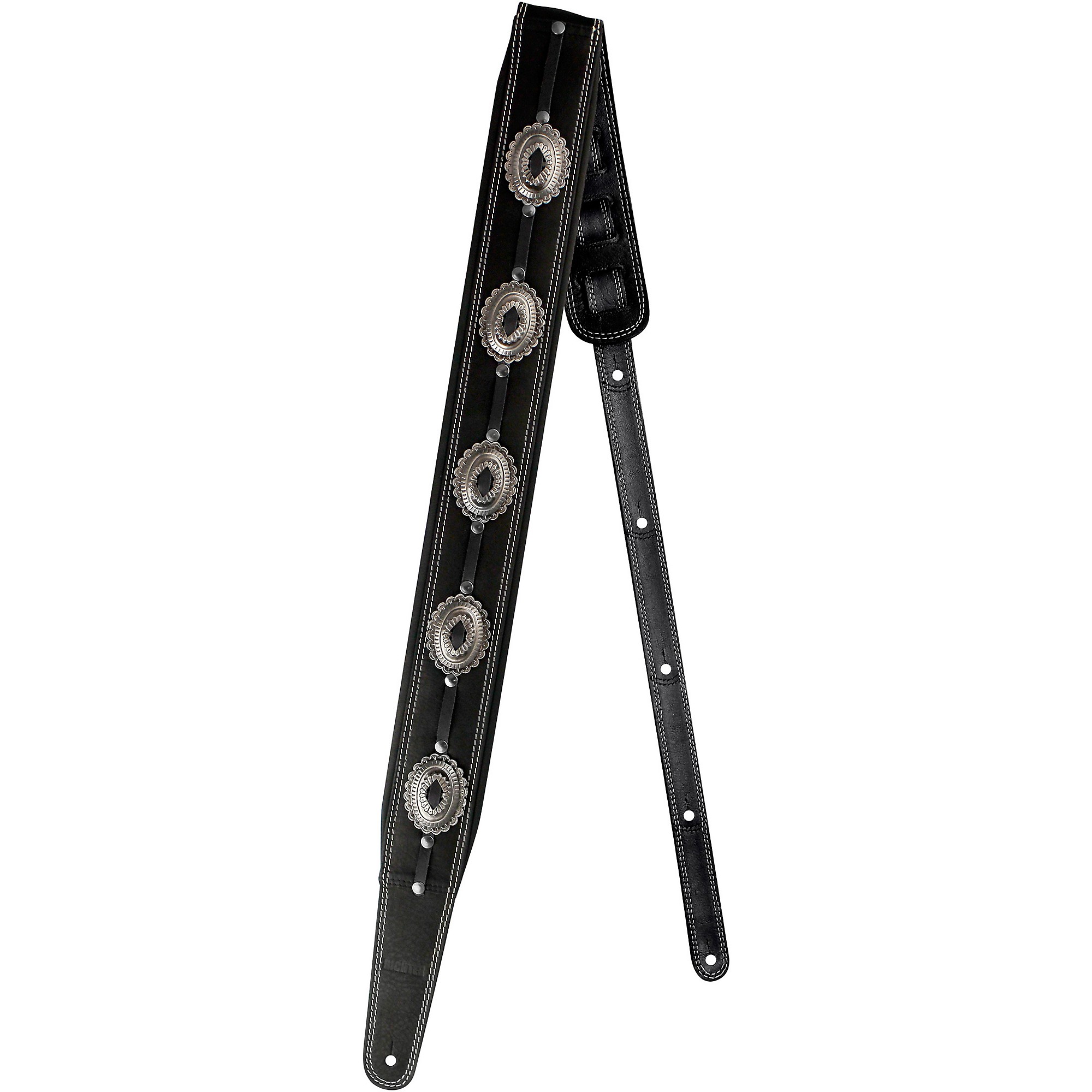 RICHTER Springbreak I Concho Guitar Strap Black/Old Nickel