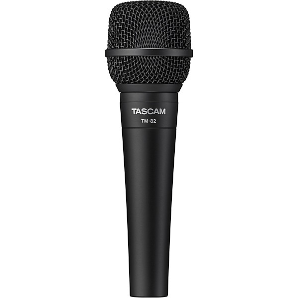 TASCAM TM-82 Dynamic Microphone for Recording Vocals and Instruments Black