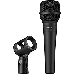 TASCAM TM-82 Dynamic Microphone for Recording Vocals and Instruments Black