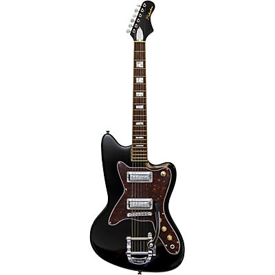 Silvertone 1478 Solidbody Electric Guitar Gloss Black for sale