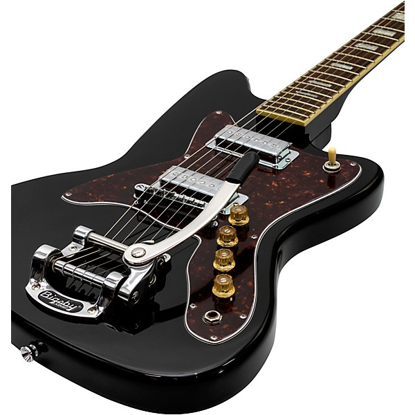 Silvertone 1478 Solidbody Electric Guitar Gloss Black