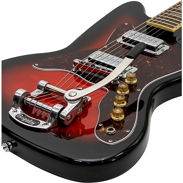 Silvertone 1478 Solidbody Electric Guitar Red Sunburst