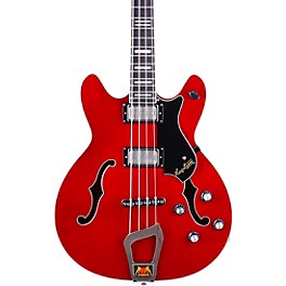 Hagstrom Viking Electric Short-Scale Bass Guitar Black Hagstrom Viking Electric Short-Scale Bass Guitar Transparent Cherry