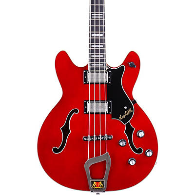 Hagstrom Viking Electric Short-Scale Bass Guitar Transparent Cherry for sale