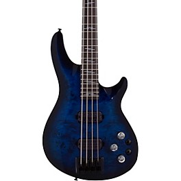 Schecter Guitar Research Omen Elite-4 4-String Electric Bass Guitar See-Thru Blue Burst