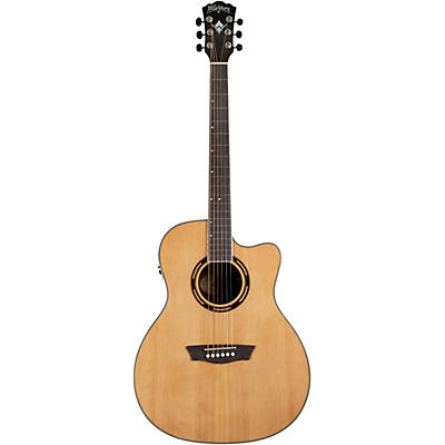 Washburn Ag70ce Apprentice Series Grand Auditorium Cutaway Acoustic-Electric Guitar Natural for sale