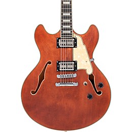 D'Angelico Premier Series DC XT Limited-Edition Semi-Hollow Electric Guitar with Seymour Duncan Psyclone Humbuckers Matte Walnut
