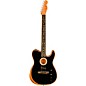 Open Box Fender Acoustasonic Telecaster Ebony Fingerboard Acoustic-Electric Guitar Level 2 Black 194744344282
