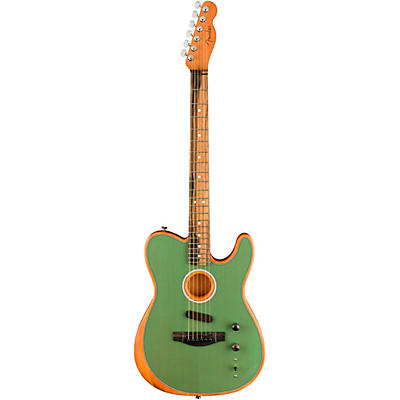 Fender Acoustasonic Telecaster Ebony Fingerboard Acoustic-Electric Guitar Surf Green for sale