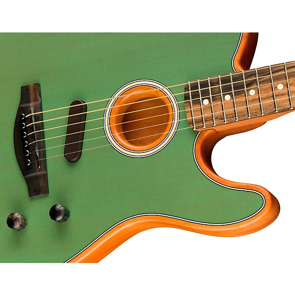 Fender American Acoustasonic Telecaster Ebony Fingerboard Acoustic-Electric Guitar Surf Green