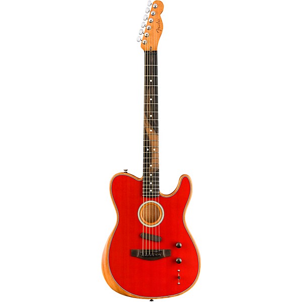 Fender American Acoustasonic Telecaster Ebony Fingerboard Acoustic-Electric Guitar Dakota Red