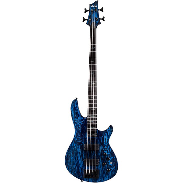Schecter Guitar Research C-4 Silver Mountain 4-String Limited-Edition Electric Bass Corrosive Cobalt