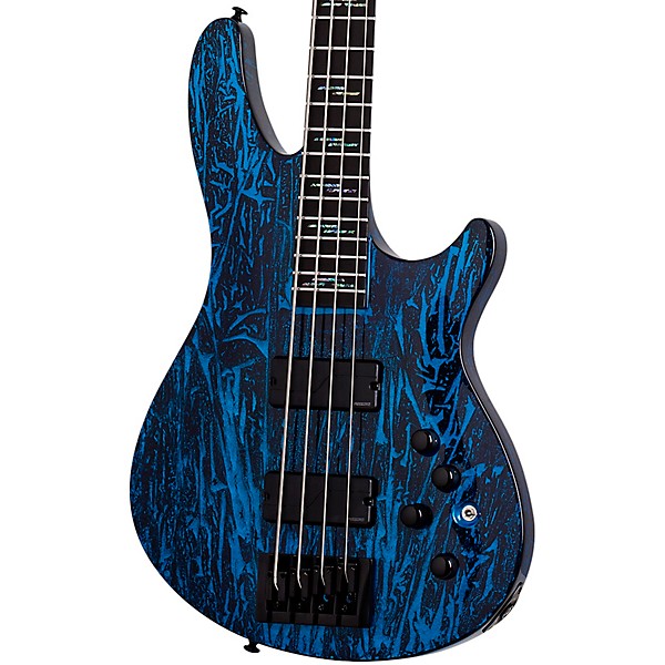 Schecter Guitar Research C-4 Silver Mountain 4-String Limited-Edition Electric Bass Corrosive Cobalt