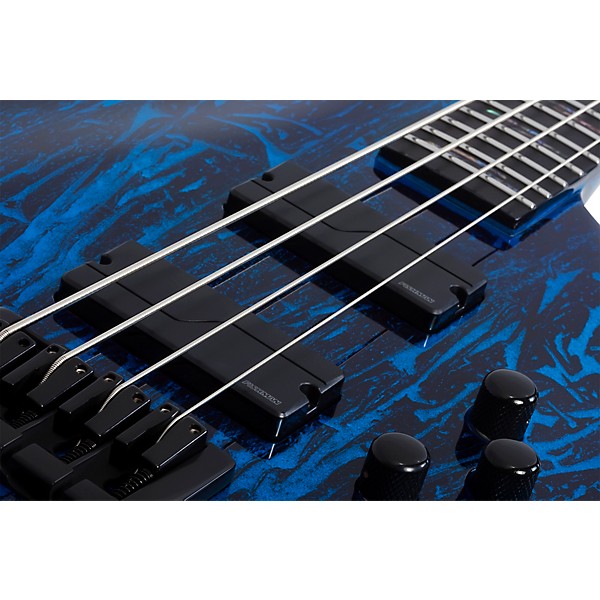 Schecter Guitar Research C-4 Silver Mountain 4-String Limited-Edition Electric Bass Corrosive Cobalt