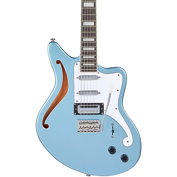 Open Box D'Angelico Premier Series Bedford SH Limited-Edition Electric Guitar with Tremolo Level 2 Ice Blue Metallic 19474...