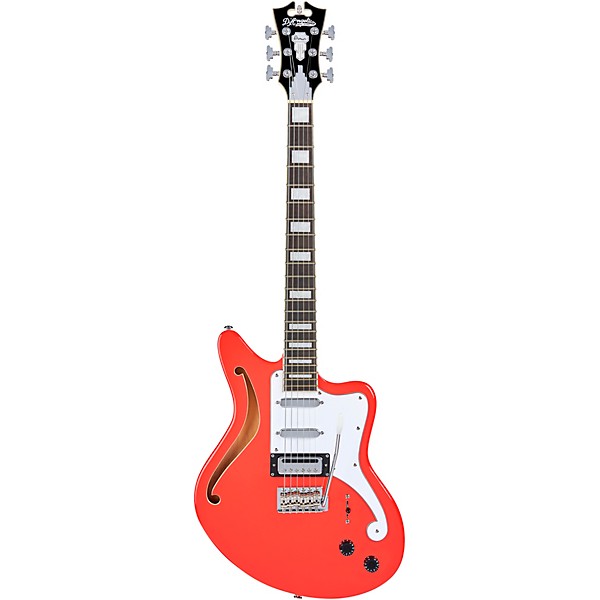 Clearance D'Angelico Premier Series Bedford SH Limited-Edition Electric Guitar With Tremolo Fiesta Red