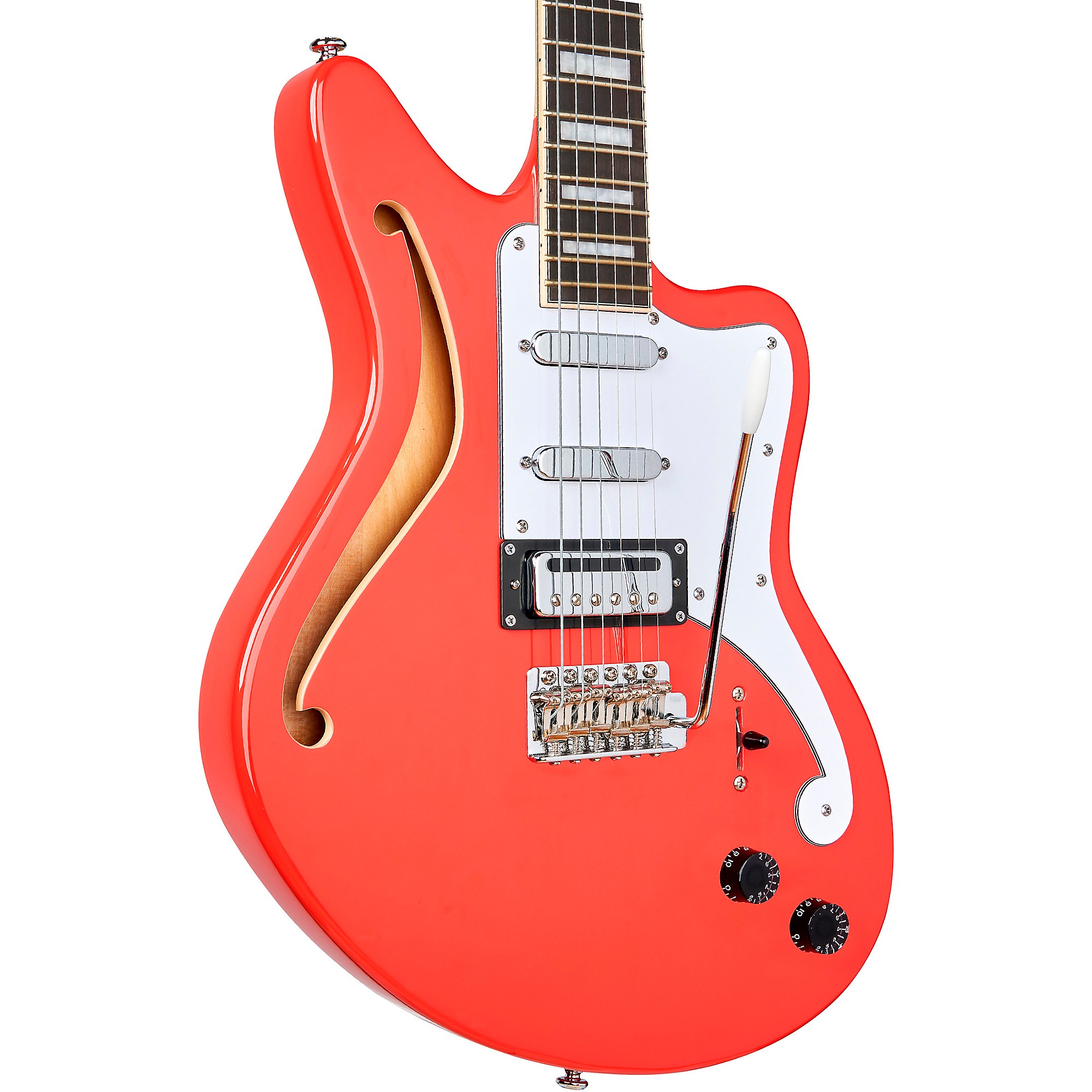 D'Angelico Premier Series Bedford SH Limited-Edition Electric Guitar With  Tremolo Fiesta Red