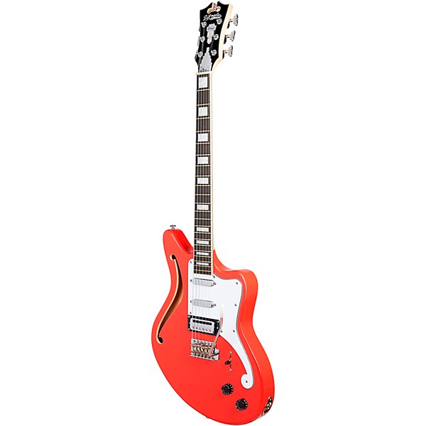 Open Box D'Angelico Premier Series Bedford SH Limited-Edition Electric Guitar with Tremolo Level 2 Fiesta Red 194744857348