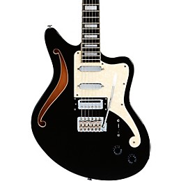 Open Box D'Angelico Premier Series Bedford SH Limited-Edition Electric Guitar with Tremolo Level 2 Black Flake 194744862489