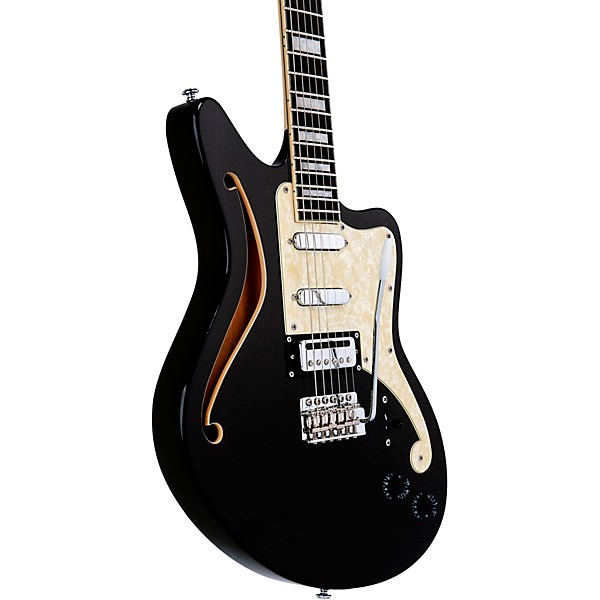 Open Box D'Angelico Premier Series Bedford SH Limited-Edition Electric Guitar with Tremolo Level 2 Black Flake 194744859724