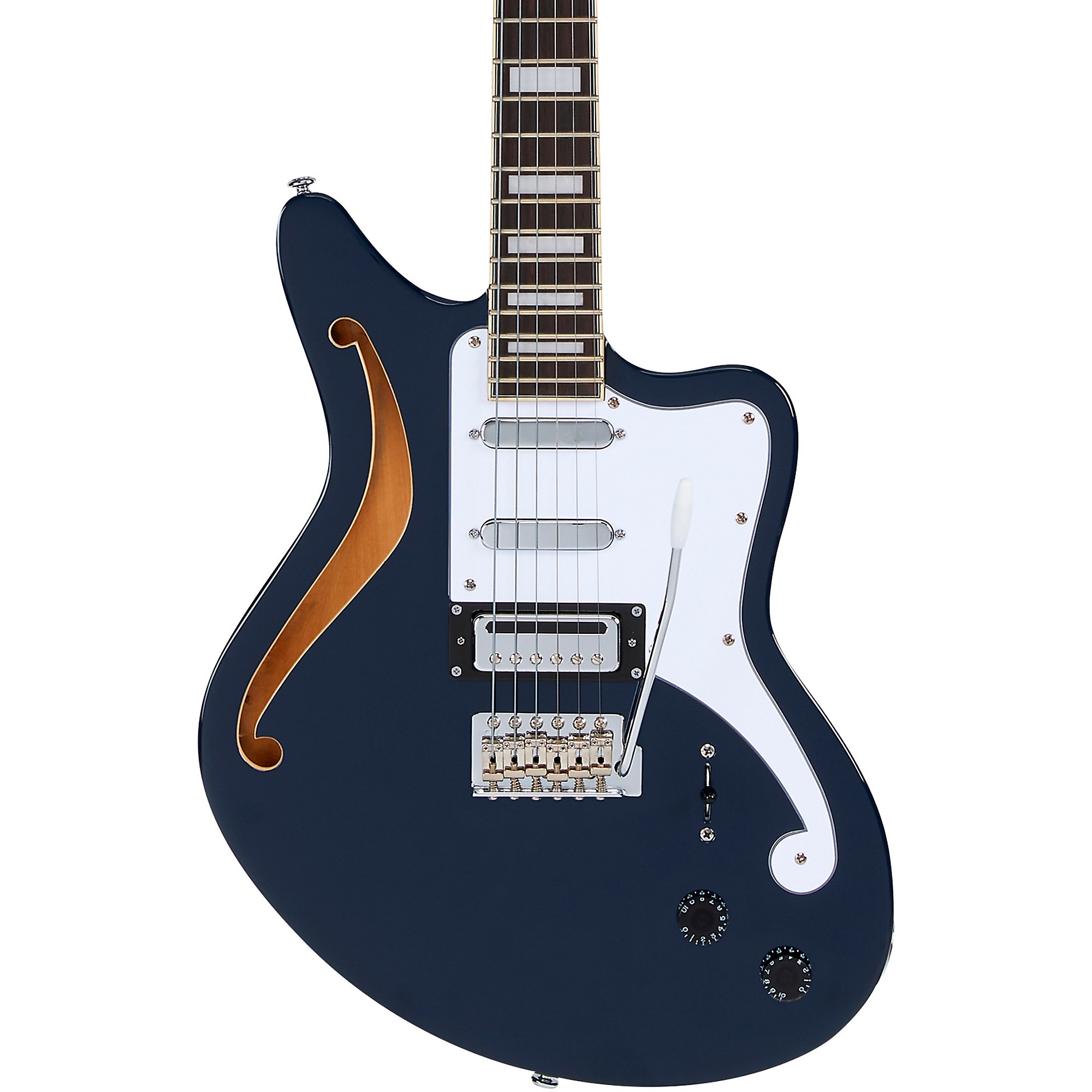 D'Angelico Premier Series Bedford SH Limited-Edition Electric Guitar With  Tremolo Navy Blue