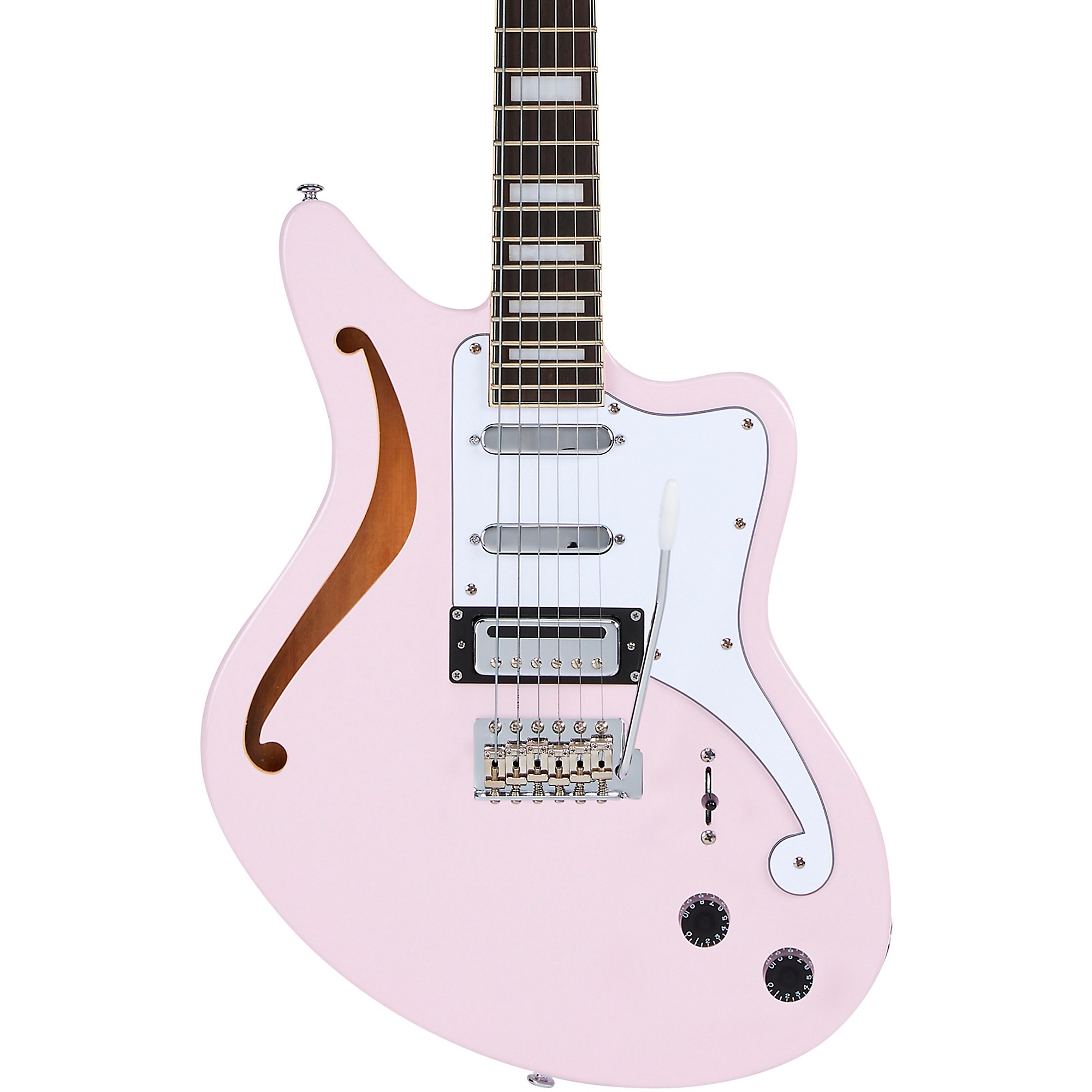 D'Angelico Premier Series Bedford SH Limited-Edition Electric Guitar With  Tremolo Shell Pink