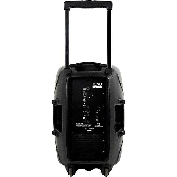 Gemini GSX-L515BTB 1,000W 15" Powered Speaker With Bluetooth, Rechargeable Battery and Microphone