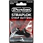 Dunlop STRAPLOK DUAL DESIGN STRAP BUTTON SET - NICKEL - 2/SET Black