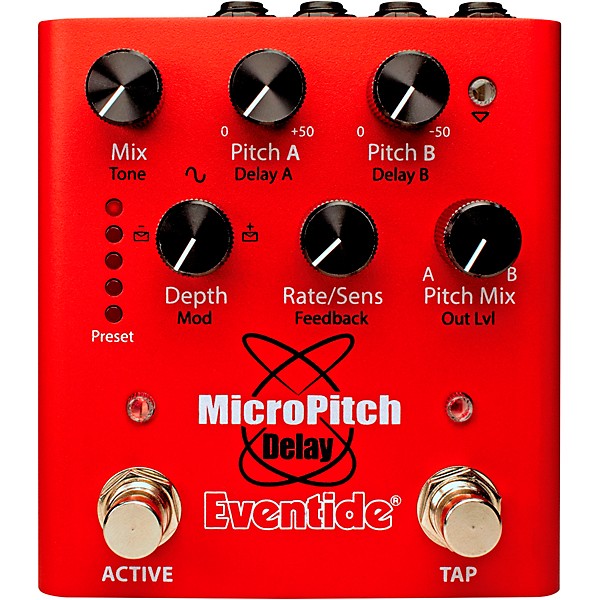 Open Box Eventide MicroPitch Delay Effects Pedal Level 1 Red