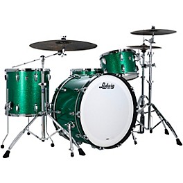 Ludwig Classic Oak 3-piece Pro Beat Shell ... Ludwig Classic Oak 3-piece Pro Beat Shell Pack With 24" Bass Drum Green Sparkle