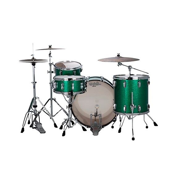 Ludwig Classic Oak 3-piece Pro Beat Shell Pack With 24" Bass Drum Green Sparkle