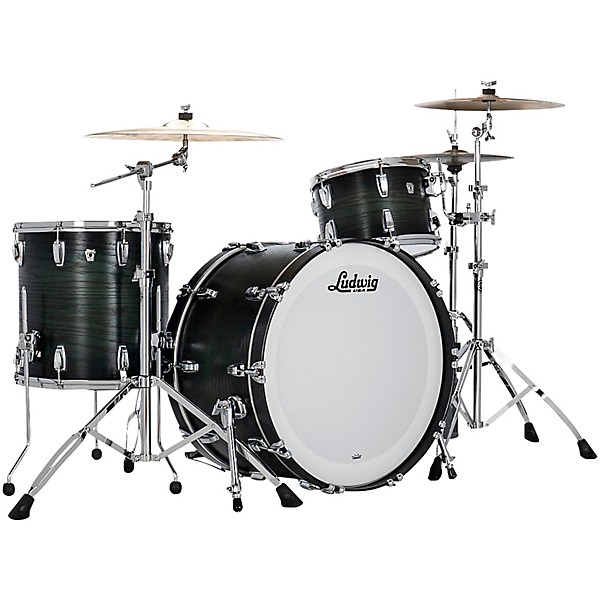 Ludwig Classic Oak 3-piece Pro Beat Shell Pack With 24" Bass Drum Green Burst