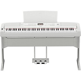 Yamaha DGX-670 Keyboard With Matching Stand and Pedal White