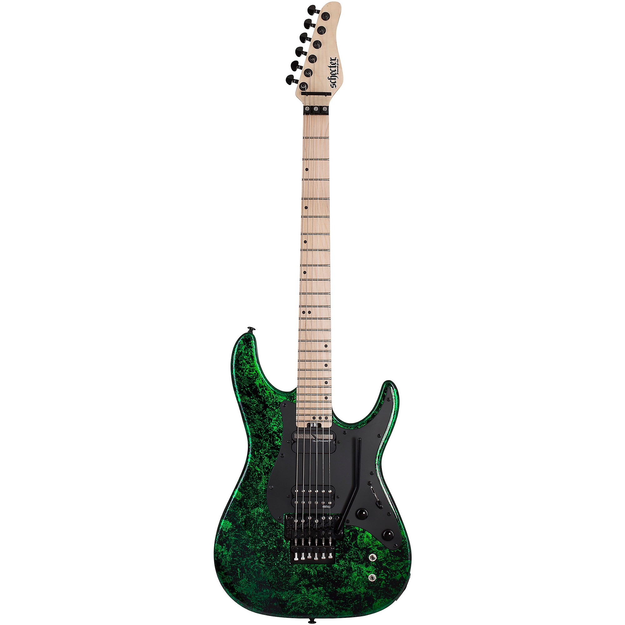 SCHECTER OL-FL Electric Acoustic Guitar Satin Surf Green