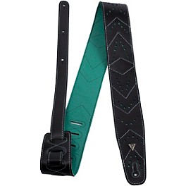 Perri's Italian Leather Guitar Strap Oxford - Blk/Teal 2.5 in. Perri's Italian Leather Guitar Strap Oxford - Blk/Teal 2.5 in.