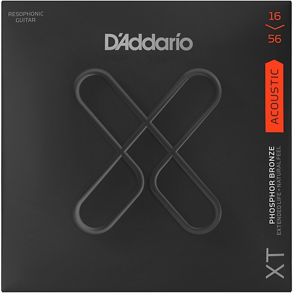 D'Addario XT Acoustic Phosphor Bronze, Medium, Resophonic, 16-56