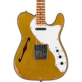 Fender Custom Shop '60s Custom Telecaster Thinline Relic Limited-Edition Electric Guitar Chartreuse Sparkle