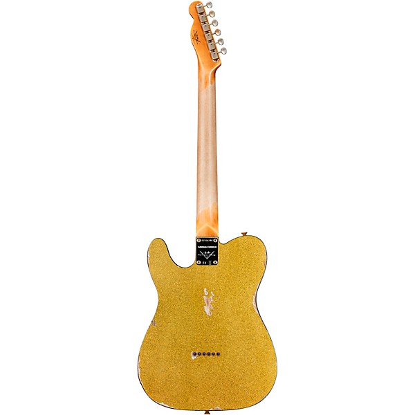 Fender Custom Shop '60s Custom Telecaster Thinline Relic Limited-Edition Electric Guitar Chartreuse Sparkle