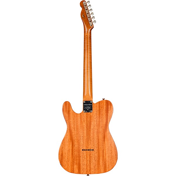Fender Custom Shop P90 Mahogany Telecaster Limited-Edition Electric Guitar Aged Natural with Aged Firemist Gold Top