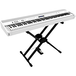 Roland FP-60X Digital Piano With Roland... Roland FP-60X Digital Piano With Roland Double-Brace X-Stand and DP-10 Pedal White