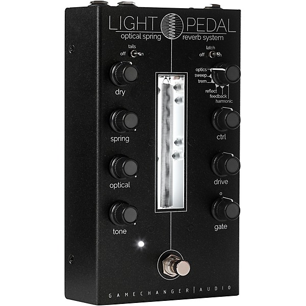 Open Box Gamechanger Audio LIGHT Analog Optical Spring Reverb Effects Pedal Level 1 Black