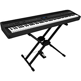 Roland FP-90X Digital Piano With Roland Double-Brace X-Stand and DP-10 Pedal Black