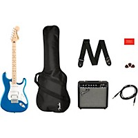 Squier Affinity Series Stratocaster HSS Electric Guitar Pack With Fender Frontman 15G Amp Lake Placid Blue