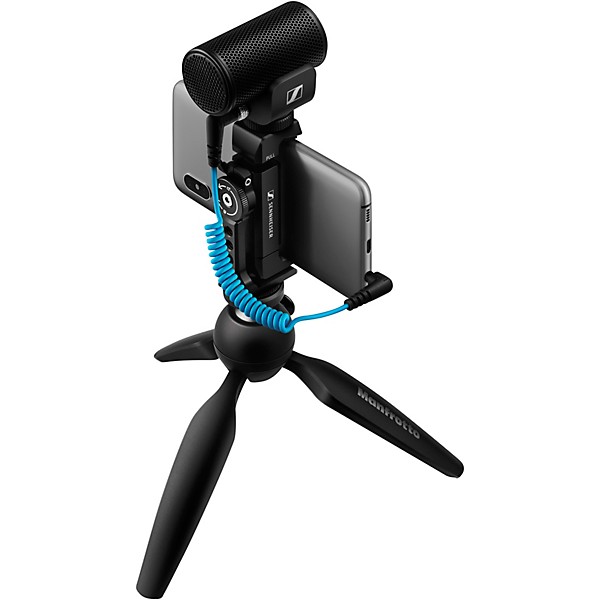 Sennheiser MKE 200 MOBILE KIT - Includes MKE 200 Directional On-Camera Microphone, Manfrotto PIXI Mini Tripod and Sennheis...