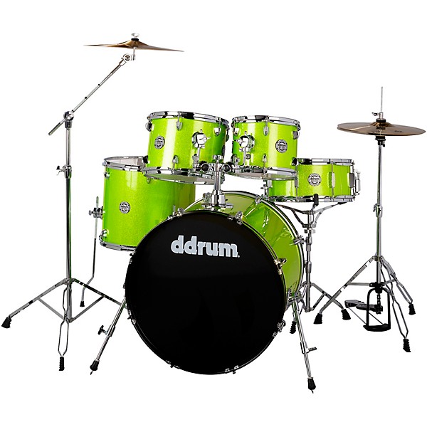 ddrum D2 5-Piece Drum Set - Lime Sparkle