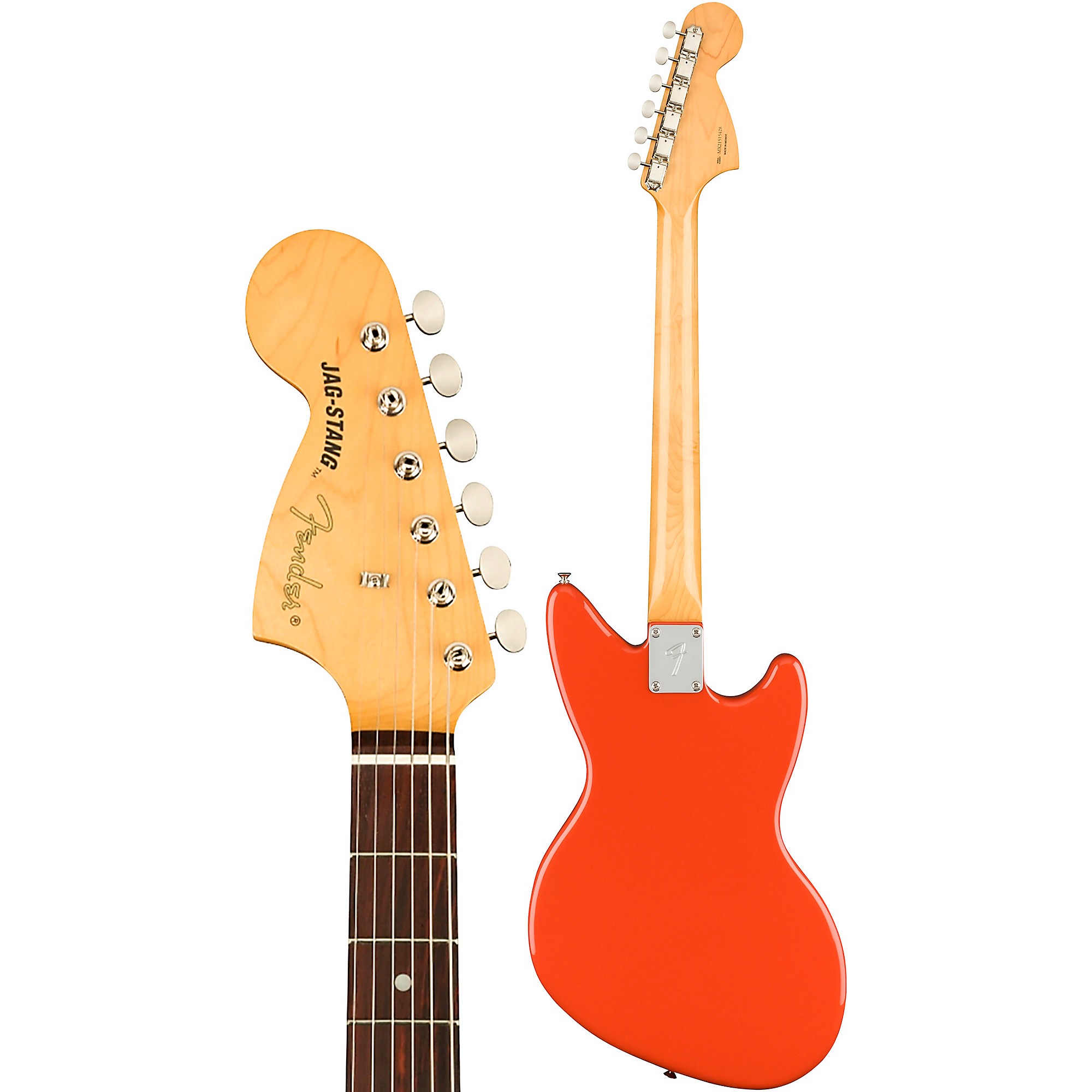 ギター Fender mexico jag stang Fiesta Red Fender Kurt Cobain Jag-Stang Electric Guitar - Fiesta Red