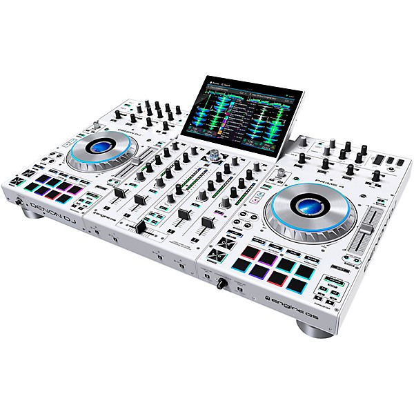 Denon DJ Prime 4 Professional 4-Channel DJ Controller (White