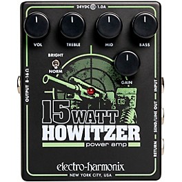 Electro-Harmonix 15Watt Howitzer Guitar Preamp and Power Amp Effects Pedal Black