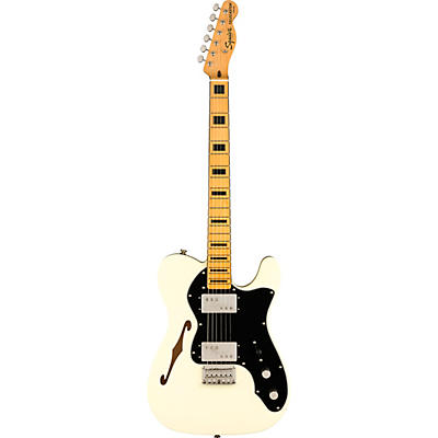 Squier Classic Vibe '70S Telecaster Thinline Limited-Edition Electric Guitar Olympic White for sale