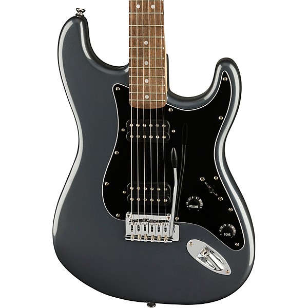 Squier Affinity Series Stratocaster HH Electric Guitar Charcoal Frost Metallic